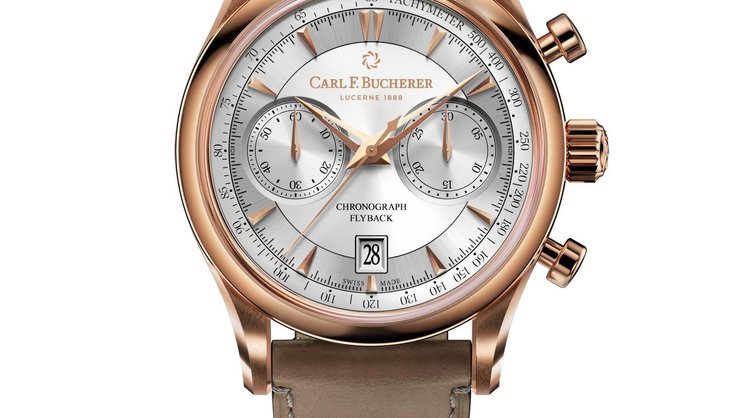 Manero Flyback im 43-mm-Roségoldgehäuse.
