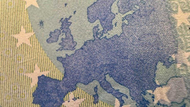 Europa auf einer 20-Euro-Banknote.