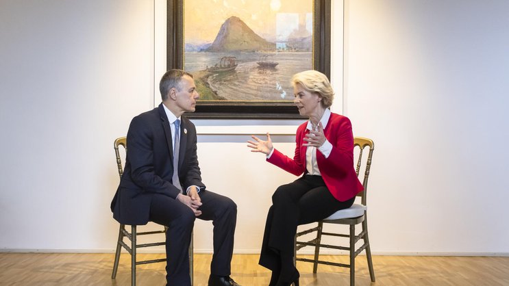 Der Wendepunkt nach dem Krach: Ignazio Cassis, damals Bundespräsident, und Ursula von der Leyen, EU-Kommissionspräsidentin, beschliessen im Juli 2022 in Lugano die Wiederaufnahme von Sondierungsgesprächen zwischen der Schweiz und der EU.