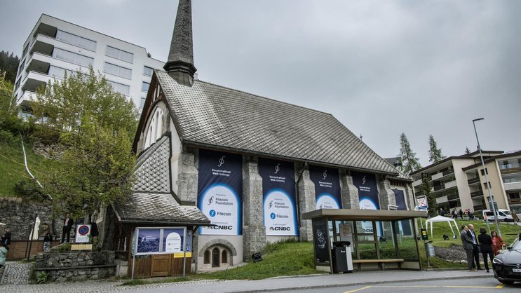 Diese Kirche wird zum USA House während des WEF.