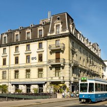 Der Hauptsitz der EFG Bank am Bleicherweg im Zürcher Kreis 1.