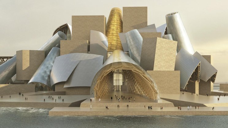 Guggenheim Abu Dhabi im Gebäude von Frank Gehry.