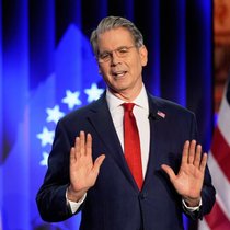 US-Finanzminister Scott Bessent während seiner Medienkonferenz im «USA House» am diesjährigen WEF in Davos.
