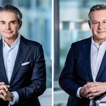 INNOVATIV Ex-Vontobel-Manager Roger Studer (l.) und Christian Katz, früherer SIX-Chef, wollen mit Helveteq durchstarten. Das Fintech soll die Themen Nachhaltigkeit und Kryptowährungen zusammenbringen.