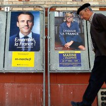 Macron vs. Le Pen: Umfragen sehen den europafreundlichen Kandidaten vorne. Keystone