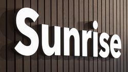 ARCHIVBILD ZUR MELDUNG, DASS UPC-BESITZERIN LIBERTY GLOBAL SUNRISE KAUFEN WILL --- The Sunrise Communications logo in a shop of said company in Glattbrugg, Canton of Zurich, Switzerland, on February 19, 2019. (KEYSTONE/Ennio Leanza)..Das Logo in einem Shop des Telekommunikationsunternehmens Sunrise Communications, aufgenommen am Montag, 19. Februar 2019, in Glattbrugg. (KEYSTONE/Ennio Leanza)