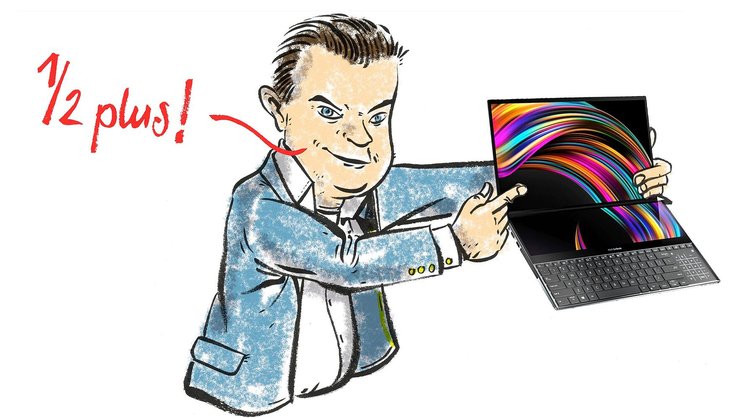 Touchscreen oberhalb der Tastatur: Asus probiert mit dem ZenBook Pro Duo etwas ganz Neues.