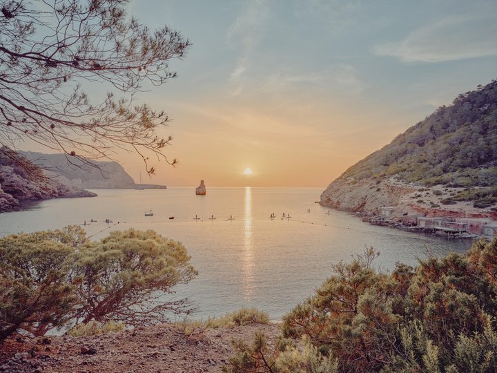 Benirràs, Beach at Sunset, Ibiza, Spain