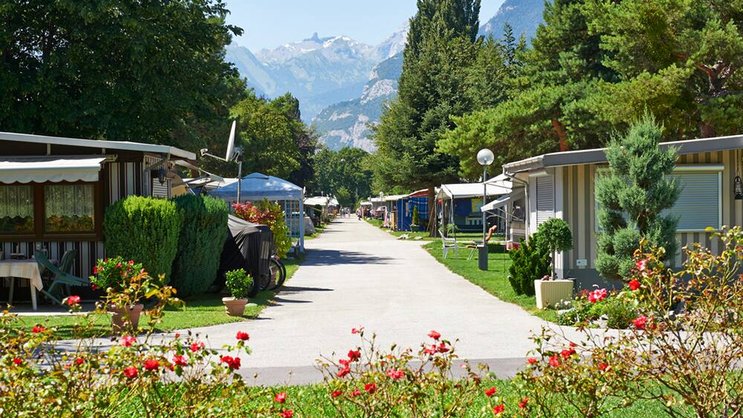 TCS Campingplatz im Wallis: Die Buchungen ziehen an. Keystone