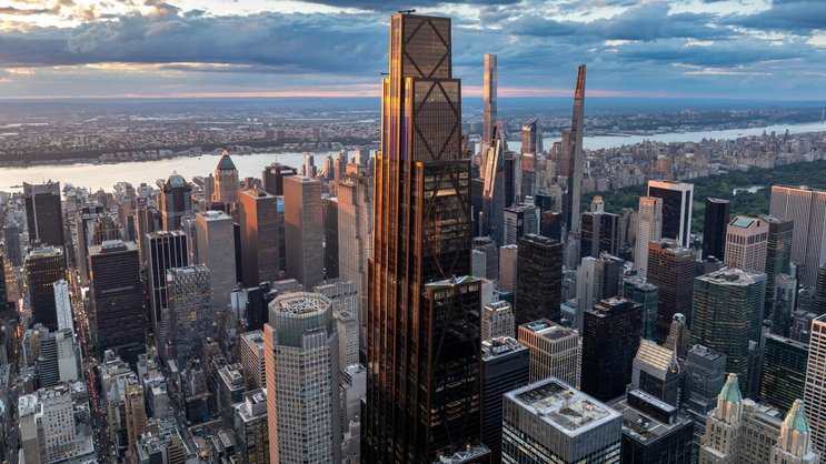 Der neue Mega-Tower von J.P. Morgan Chase prägt die Skyline von Midtown Manhattan.