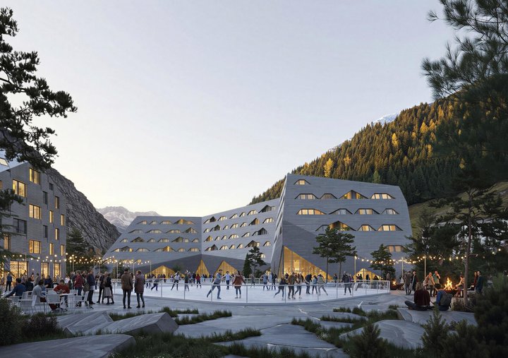 So sieht das neue Sportzentrum von Andermatt UR aus.