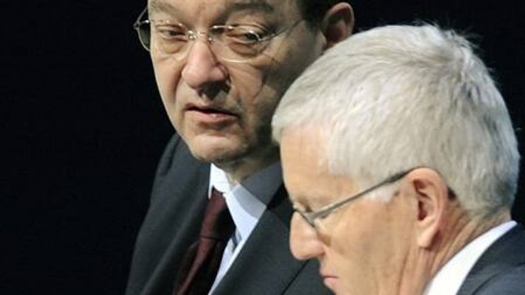 Oswald Grübel (l.) mit Kaspar Villiger. (Bild: Keystone)