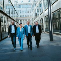 Marcus Köhnlein, Verónica Cabrera, Andreas Sarasin und Raphael Nagel (v.l.) bereiten derzeit die Expansion in die USA vor.