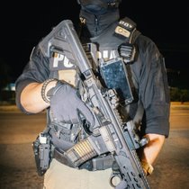 Ein Polizeieinsatz in Limón, Costa Rica. 
