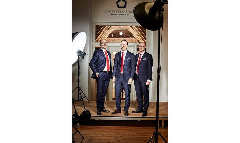 Zugerberg Finanz: Maurice Pedergnana, Timo Dainese und Gregor Widler (v.l.)