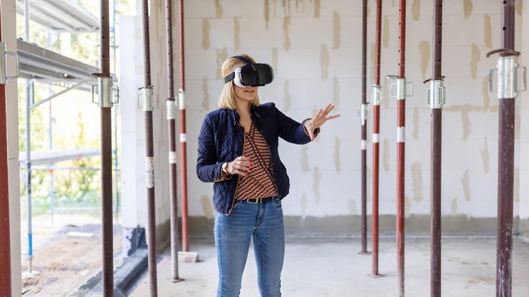 Virtuell im neuen Heim: VR-Brillen machen Umbauten greifbar.
