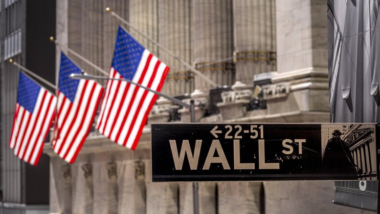 Blick auf die New Yorker Börse an der Wall Street.
