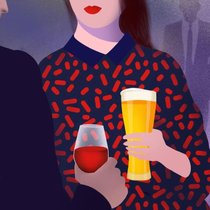 Bier und Wein, so soll es sein. Wir stossen an!