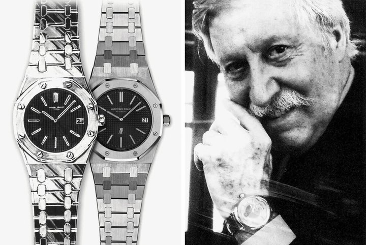 ... Stardesigner Gérald Genta. Sie waren «Vater und Mutter» der ersten Sport-Chic-Uhr, der Royal Oak (im Bild).
