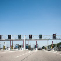 Mautstation in Frankreich: Infrastruktur-Aktien bieten zum Teil zum vor Inflation.