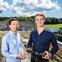Erleichtern die Navigation: Zhenzhong Su (l.) und Lukas Meier von Fixposition.