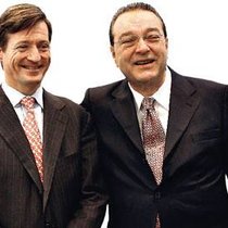 Von Anlegern  verschmäht: CS-Chef Brady Dougan  und UBS-Lenker Oswald Grübel (r.).