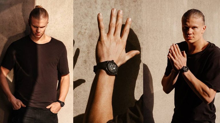 Weder Rolex noch Patek noch AP: Erling Haaland mit seiner Micromilspec.