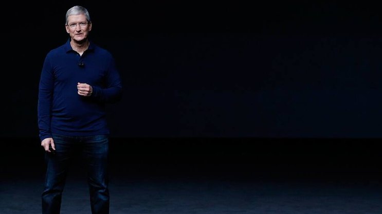 Tim Cook: Der Apple-Chef verweist auf rosige Aussichten. Keystone