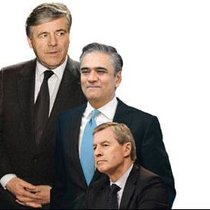 Neue Führung, alte Probleme: CEO Josef Ackermann (l.) übergibt das Zepter an Anshu Jain und Jürgen Fitschen (r.).