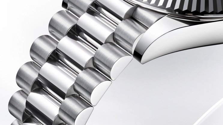 Das President-Band von Rolex in 950er-Platin.