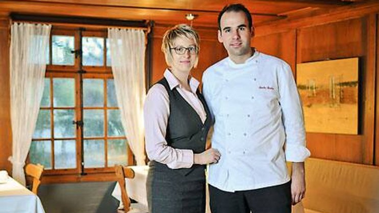 Senkrechtstarter in der «Moospinte»: Stefanie Weber und Sascha Berther.