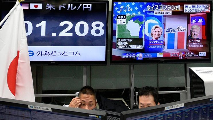 Börse von Tokio: Die US-Wahlen sorgen für Unruhe. Keystone