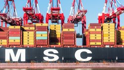 Containerschiff von MSC: Mit einer Flotte von 1000 Containerschiffen und 300 Routen ist MSC die grösste Reederei der Welt.
