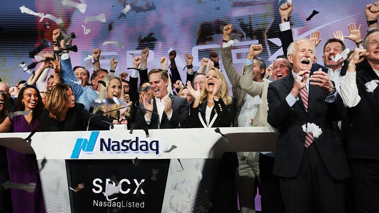 Elon Musks Unternehmen SpaceX hat bei seinem beispiellosen Börsengang am 12. Juni 86,25 Milliarden Dollar eingenommen.