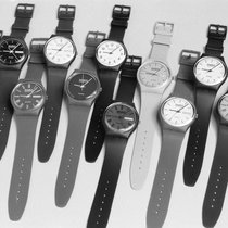 Die Swatch-Modelle aus der ersten Serie von 1983.