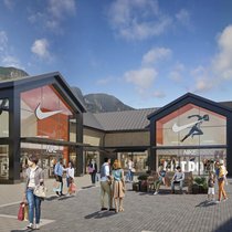 Nike eröffnet in Landquart den grössten Flagship-Store der Schweiz. (Visualisierung)
