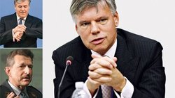 Die Schweizer Militärseilschaft bricht auseinander: Josef Ackermann (g.o.), Ulrich Zwygart (o.) und Hugo Bänziger (o.r.).