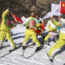 China will die Winterspiele: Doch beim Skifahren hat der Boom erst begonnen.   Keystone