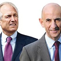 Ruinöser Preiskrieg: Boeing-Chef James McNerney (l.), EADS-Lenker Louis Gallois.