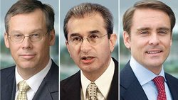 Grosszügig empfangen – und gescheitert: Jerker Johansson, Kai Nargolwala und David Blumer (v.l.).