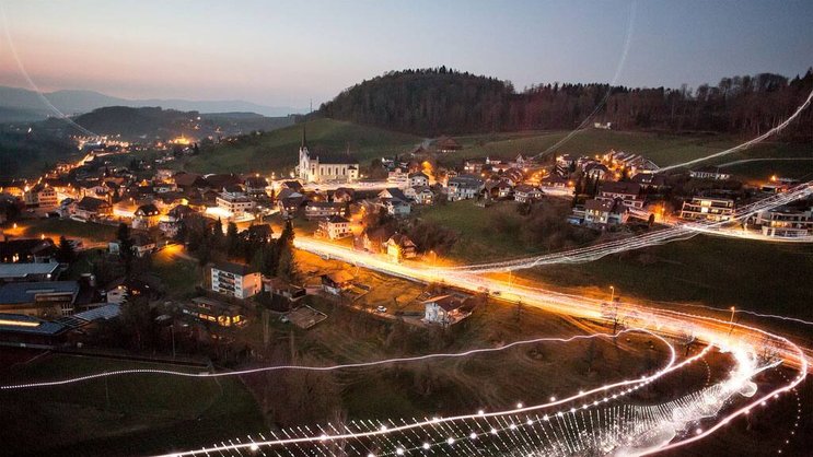 Visualisierung von Swisscom-Leitungen: Die Firma liegt bei der digitalen Kommunikation vorne.