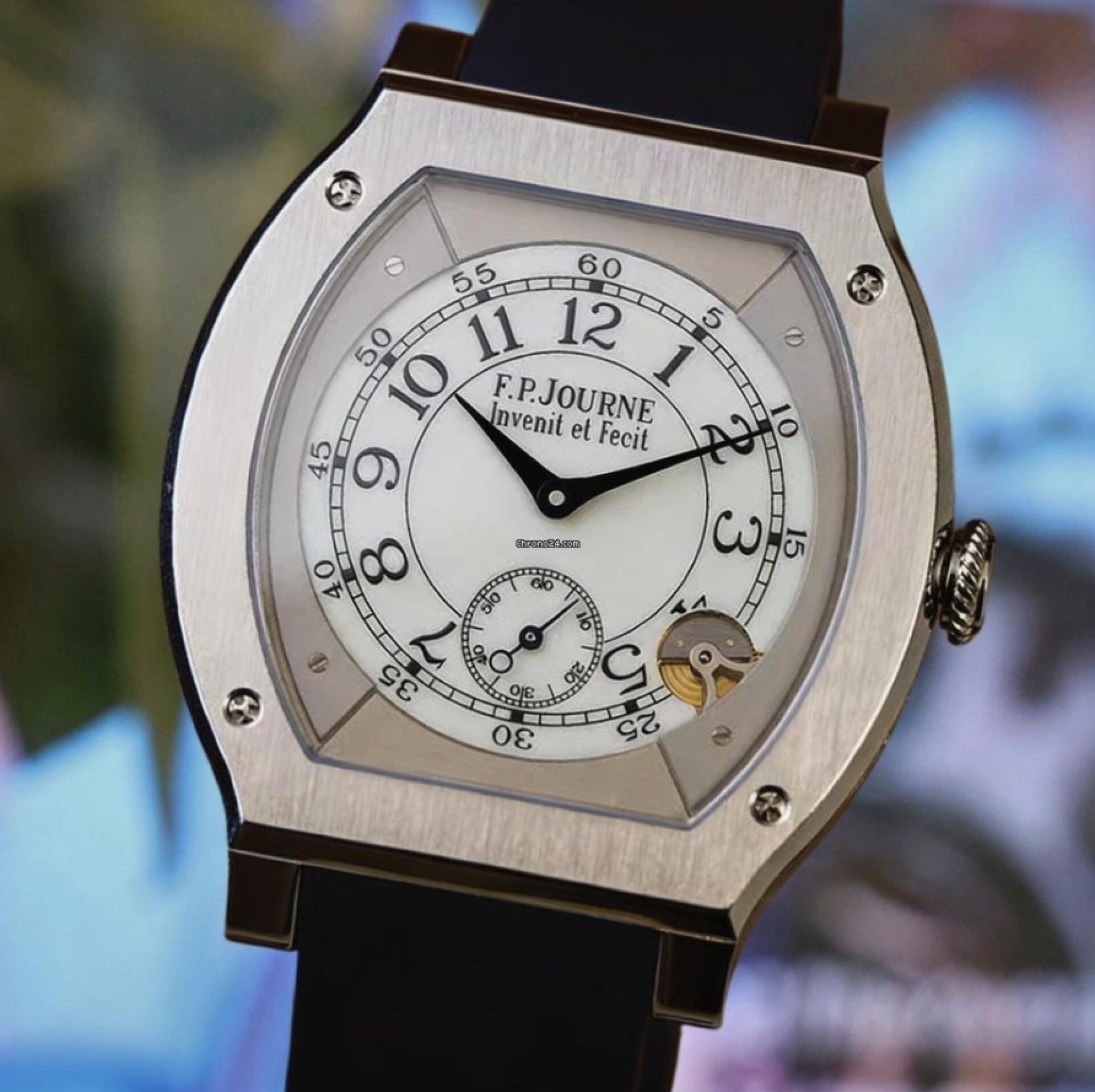 Spekulation in Reinform: Die F.P. Journe Élégante 48 kostete im Retail 10’000 Franken. An der Auktion fiel der Hammer bei 82’550 Franken.