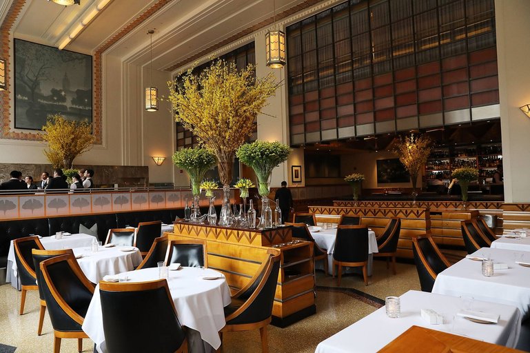 NEW YORK, NY - APRIL 06:  The main dining room is set for dinner at Eleven Madison Park at 11 Madison Avenue in the Flatiron District on April 6, 2017 in New York City. The esteemed restaurant has recently been named as the world's No. 1 restaurant in the World's 50 Best Restaurants awards, the first U.S. establishment to win the top spot since 2004.  (Photo by Spencer Platt/Getty Images)
