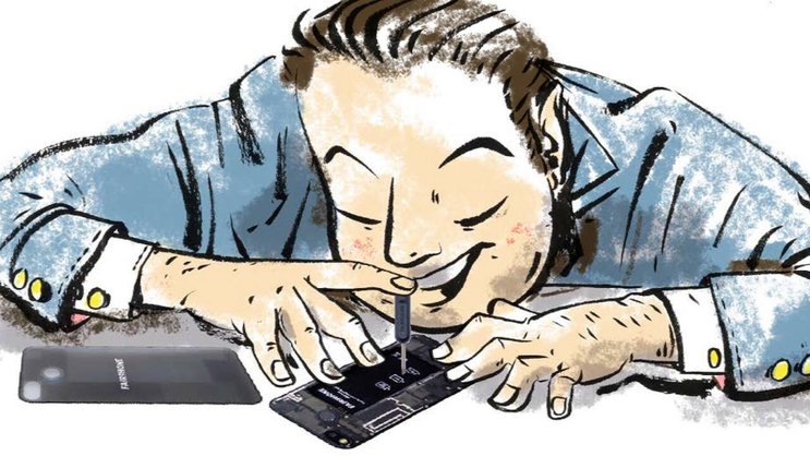 USP des Fairphone ist die Möglichkeit, einzeln Komponenten wie Kamera, Akku oder Display selber auszutauschen, wenn sie kaputt oder veraltet sind.