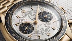 Die Omega Speedmaster Chronoscope in Gold.