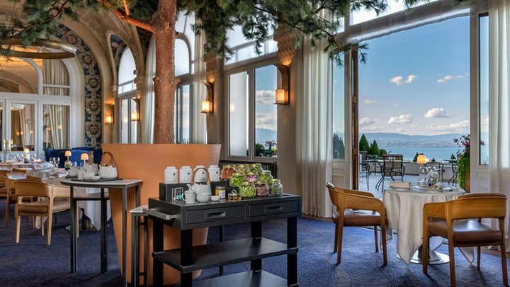 Zum Hotel gehört auch ein Restaurant mit Michelin-Stern, «Les Fresques», ...