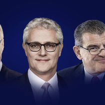 Schnäppchenjäger: Adecco-CEO Alain Dehaze, Geberit-Chef Christian Buhl und Stadler-Rail-Präsident Peter Spuhler (v.l.) könnten zu den Käufern zählen.