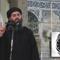 Terrorfürst al-Baghdadi: Seine Uhr ist wohl eine Al-Fajr WA-10S Deluxe.  Keystone/PR