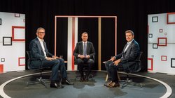 Von links: Philipp Navratil, Nestlé; Dirk Schütz, Bilanz; Thomas Schinecker, Roche.