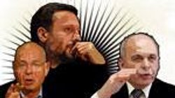 Die drei mächtigsten Männer im Land (von links): Klaus Schwab (Verbände),  Daniel Vasella (Wirtschaft) und Ueli Maurer (Politik).